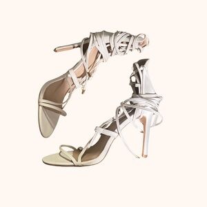 Elegant White Strappy Heels